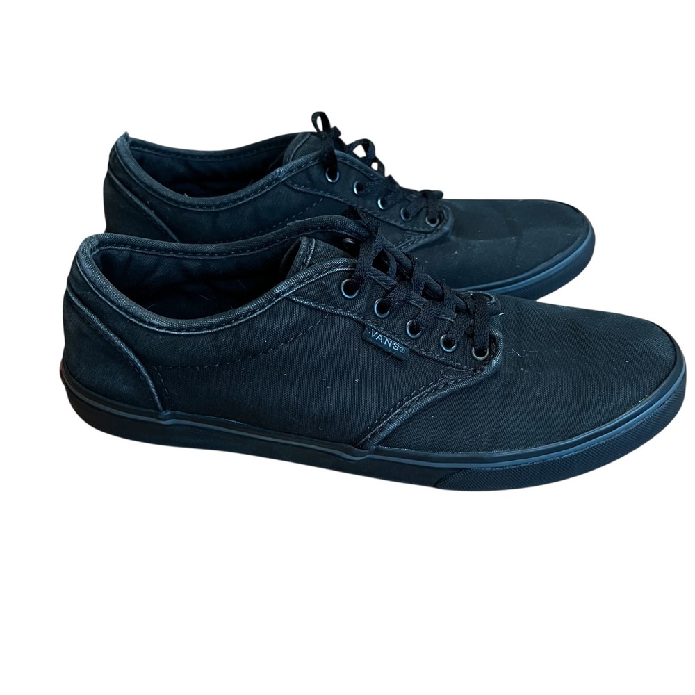 Vans Atwood Low Black Canvas Skate Shoes Womens Size 8 Sneakers